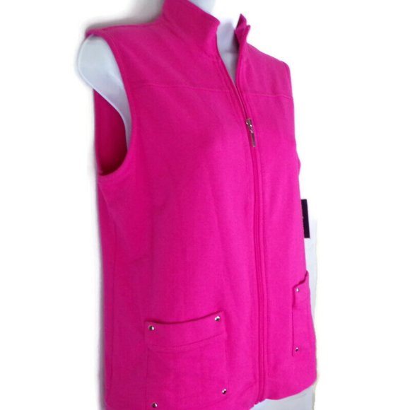 Karen Scott Sport Zip Up Vest Petite Med 2214 - Picture 7 of 7